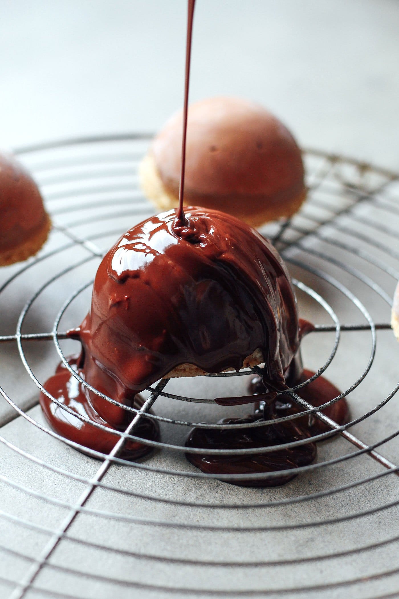 Praline Chocolate Mousse Domes (Vegan + GF)