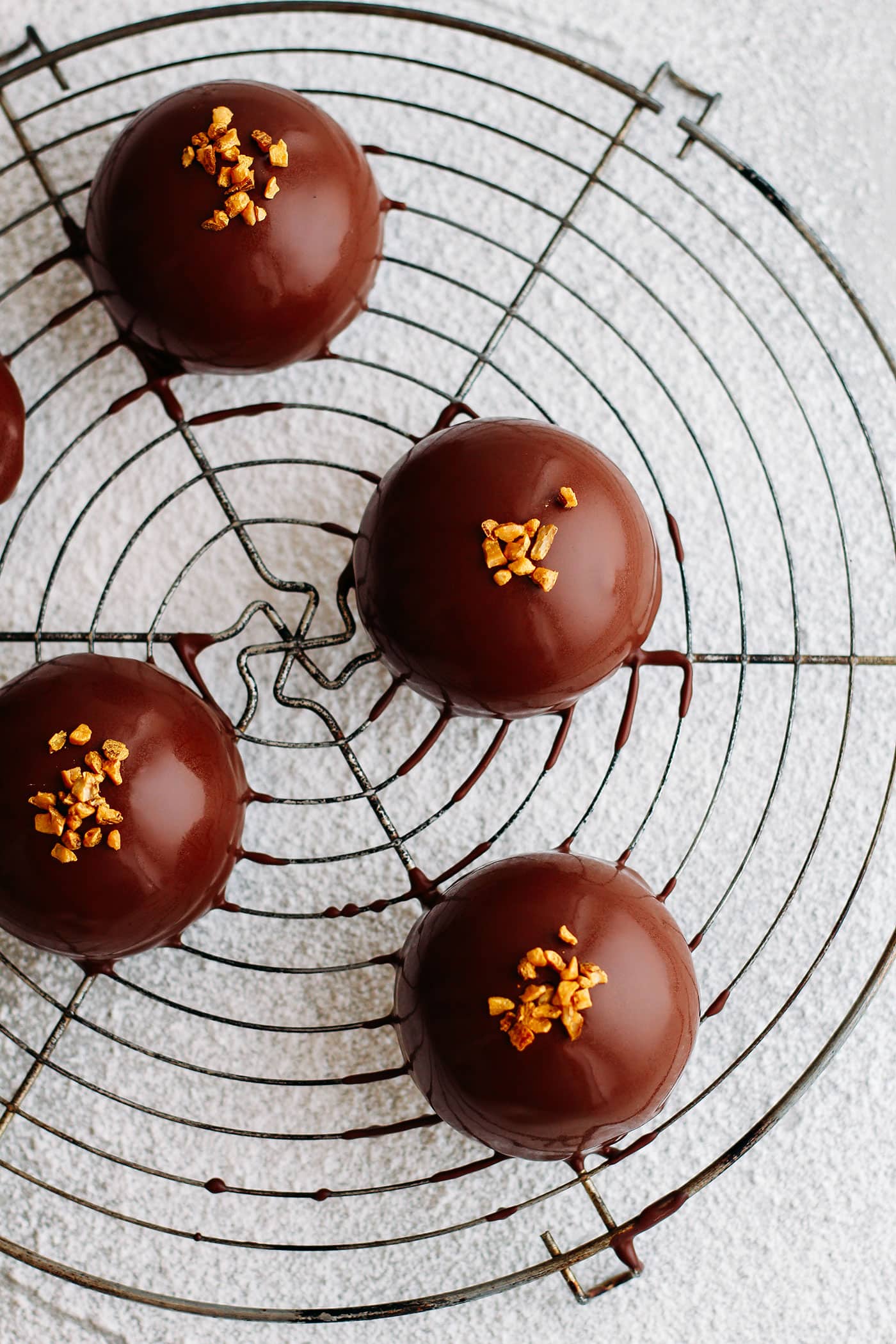 Praline Chocolate Mousse Domes (Vegan + GF)