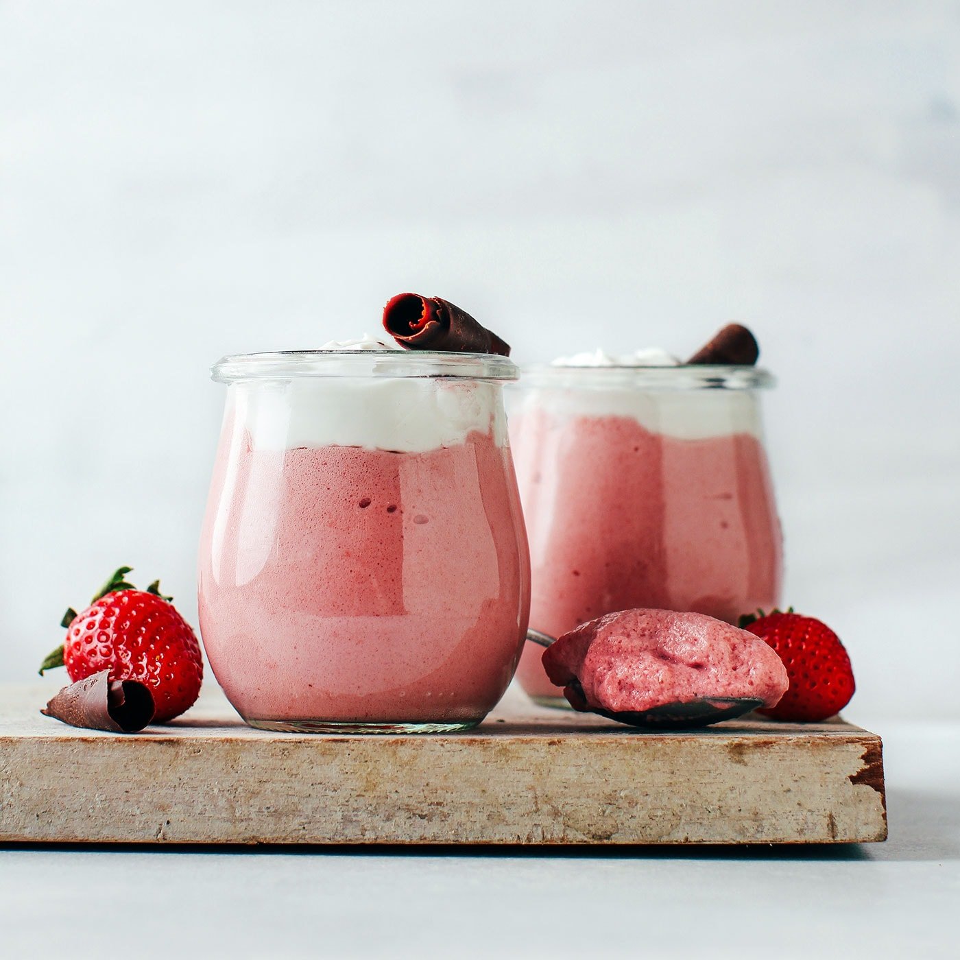 Strawberry Aquafaba Mousse - Full of Plants