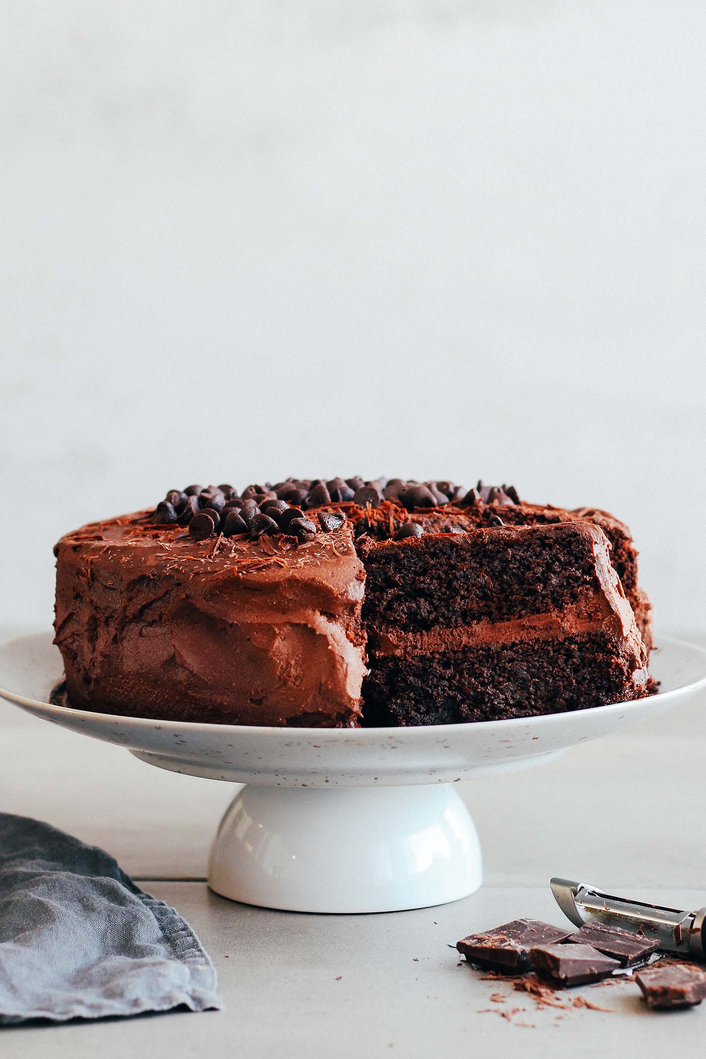 Fudgy Chocolate Layer Cake (Vegan + GF)