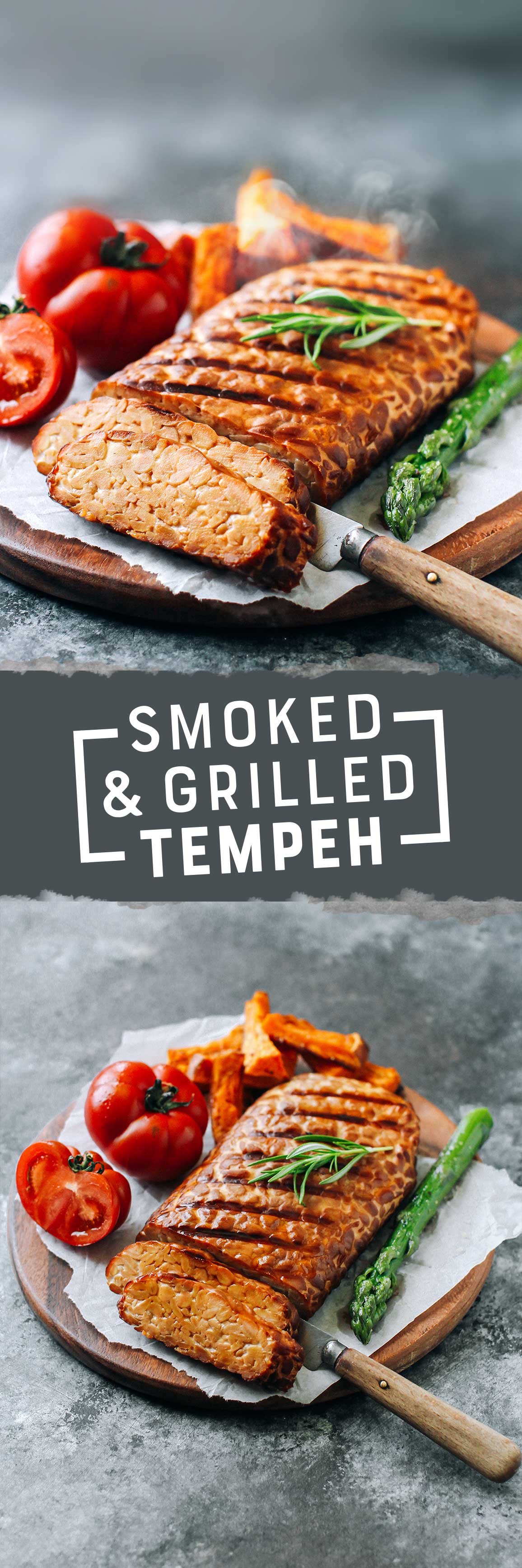 Smoked & Grilled Tempeh (Tempeh Bacon!)