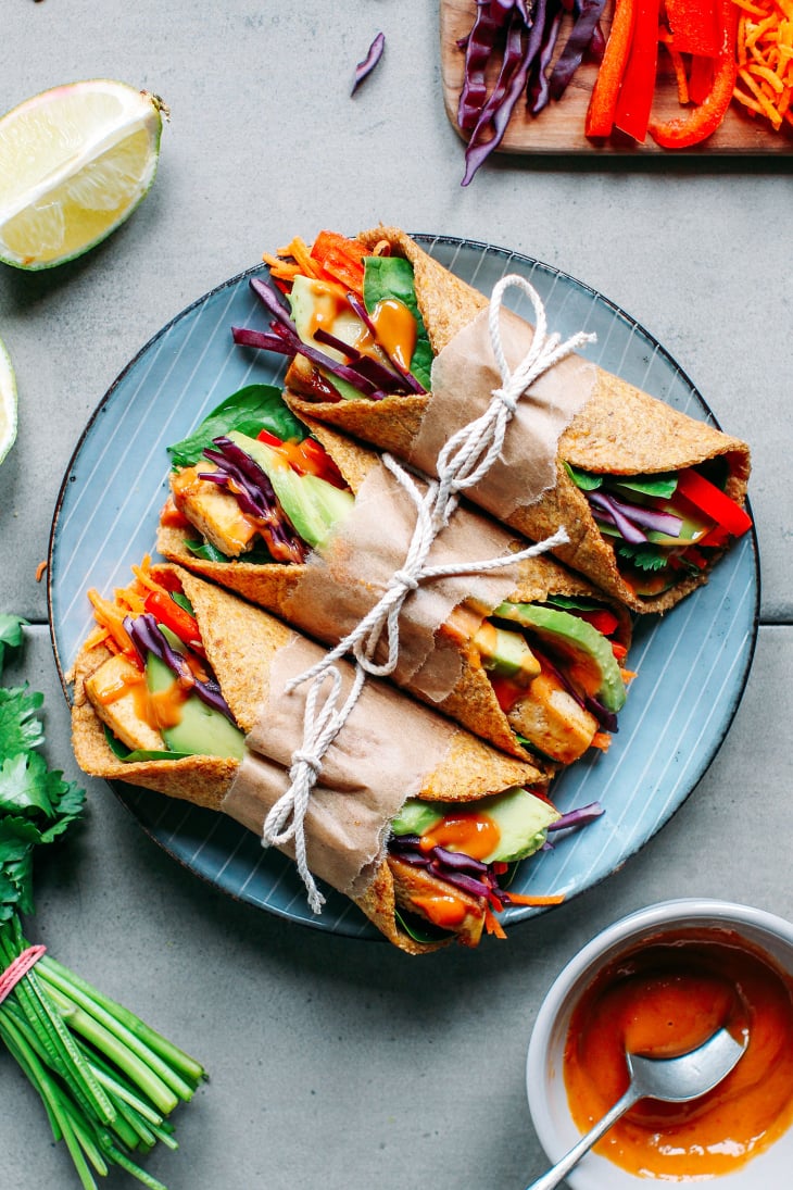 Spicy Thai Flaxseed Wraps - Full of Plants