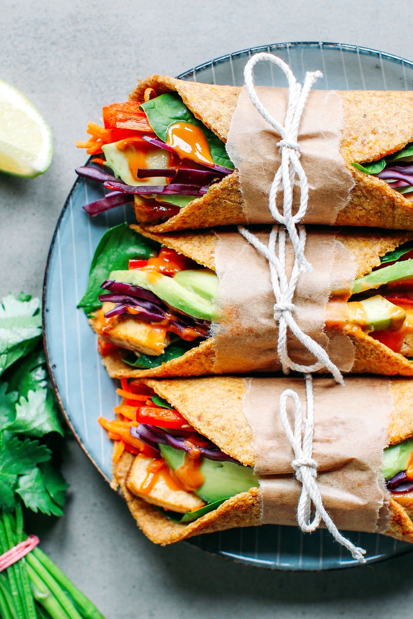 Spicy Thai Flaxseed Wraps