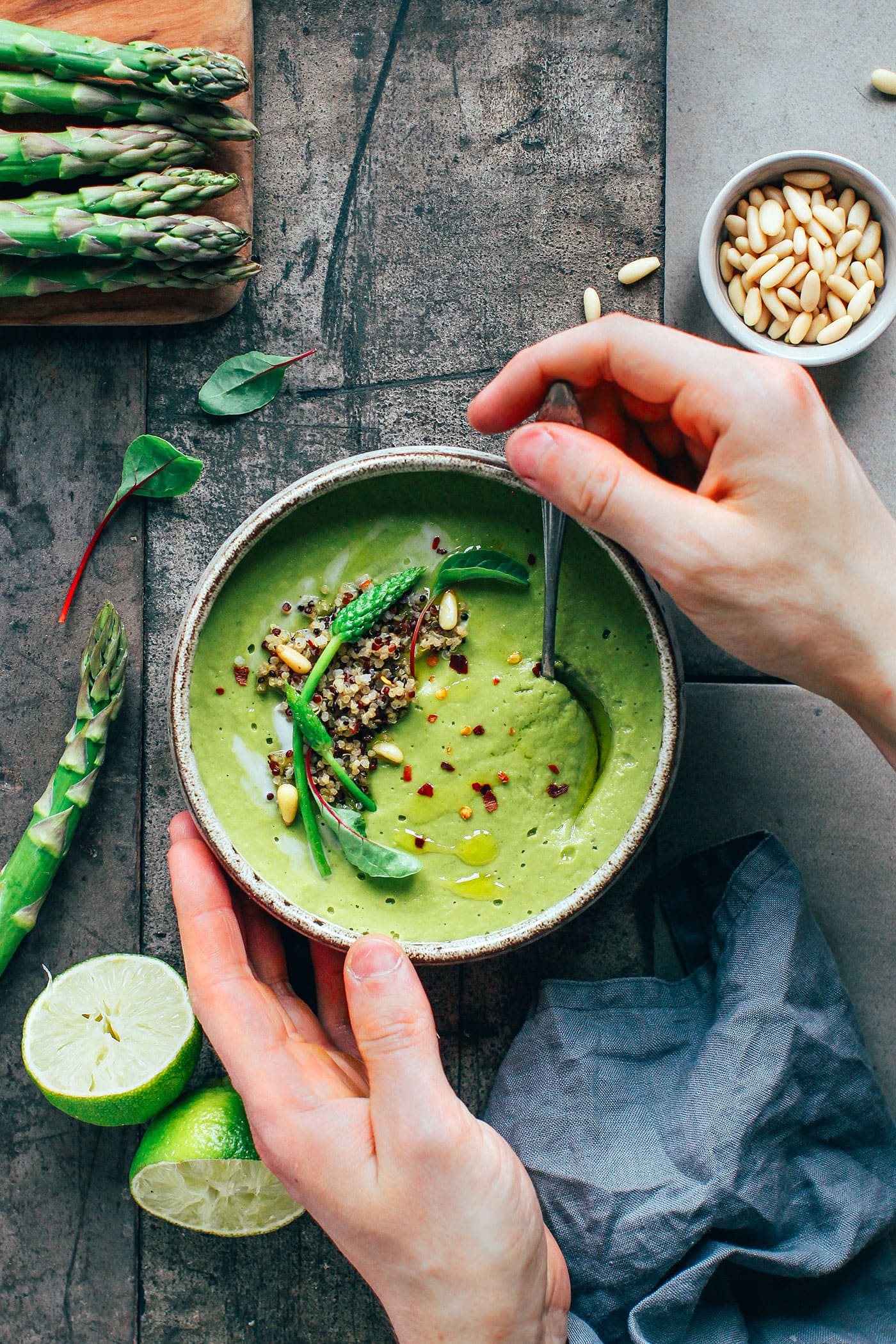 Easy Green Curry Asparagus Soup