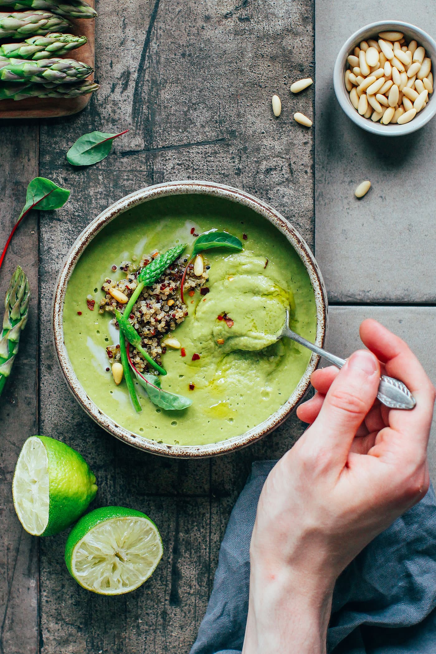 Easy Green Curry Asparagus Soup