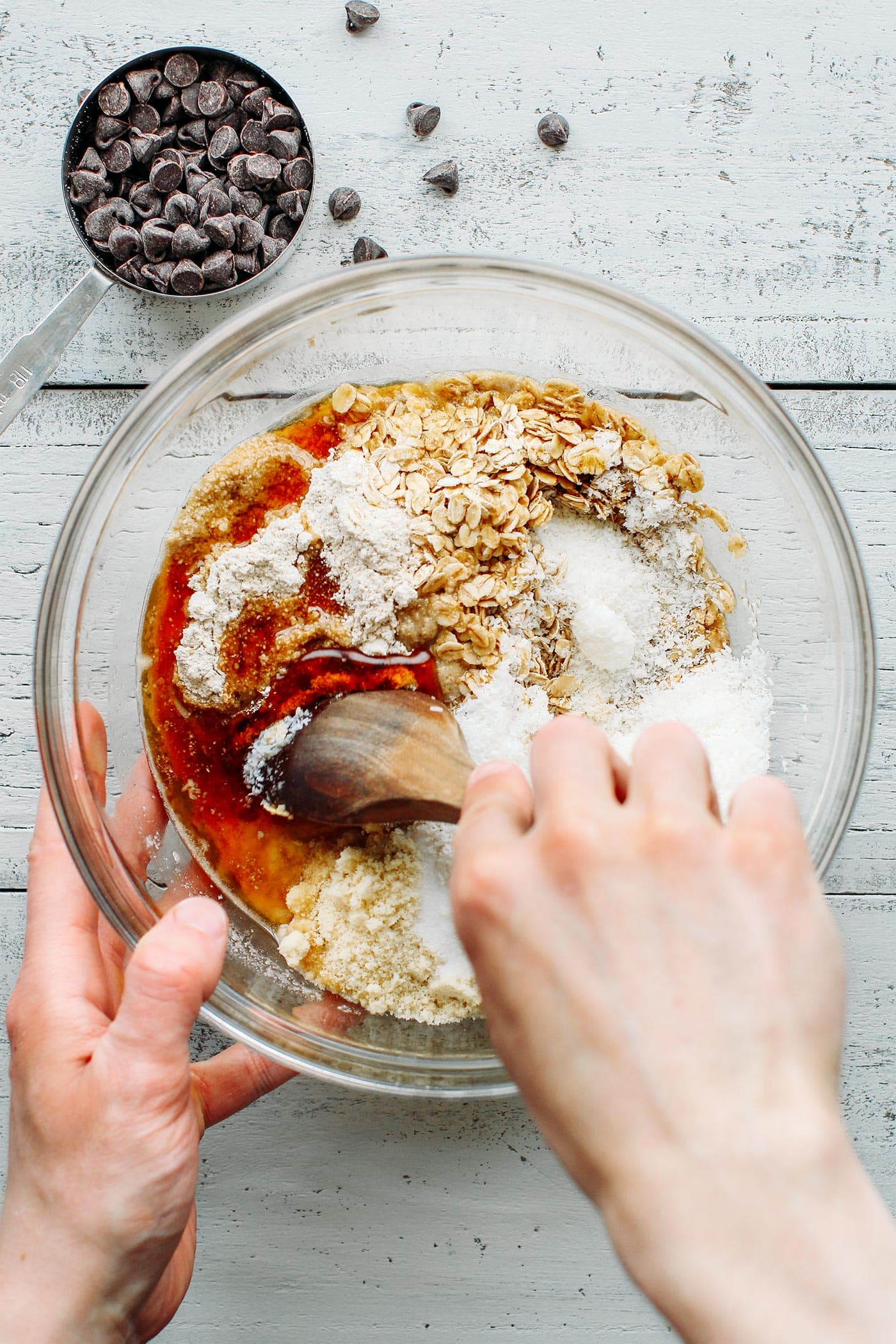 Healthy Oat & Coconut Chocolate Chip Cookies