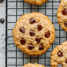 Healthy Oat & Coconut Chocolate Chip Cookies