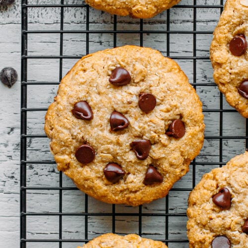 Healthy Oat & Coconut Chocolate Chip Cookies