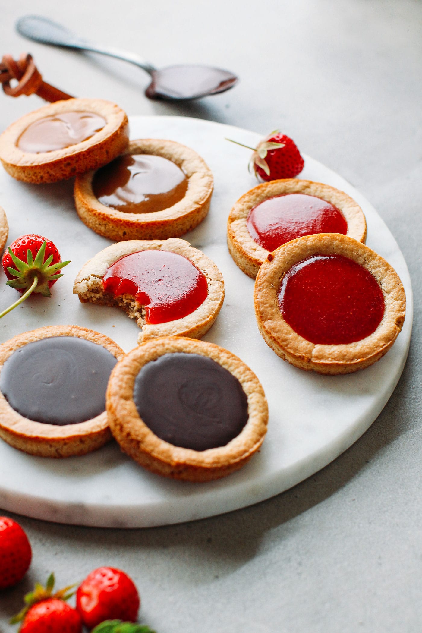 Soft Thumbprint Cookies - 3 Flavors! (Vegan + GF)