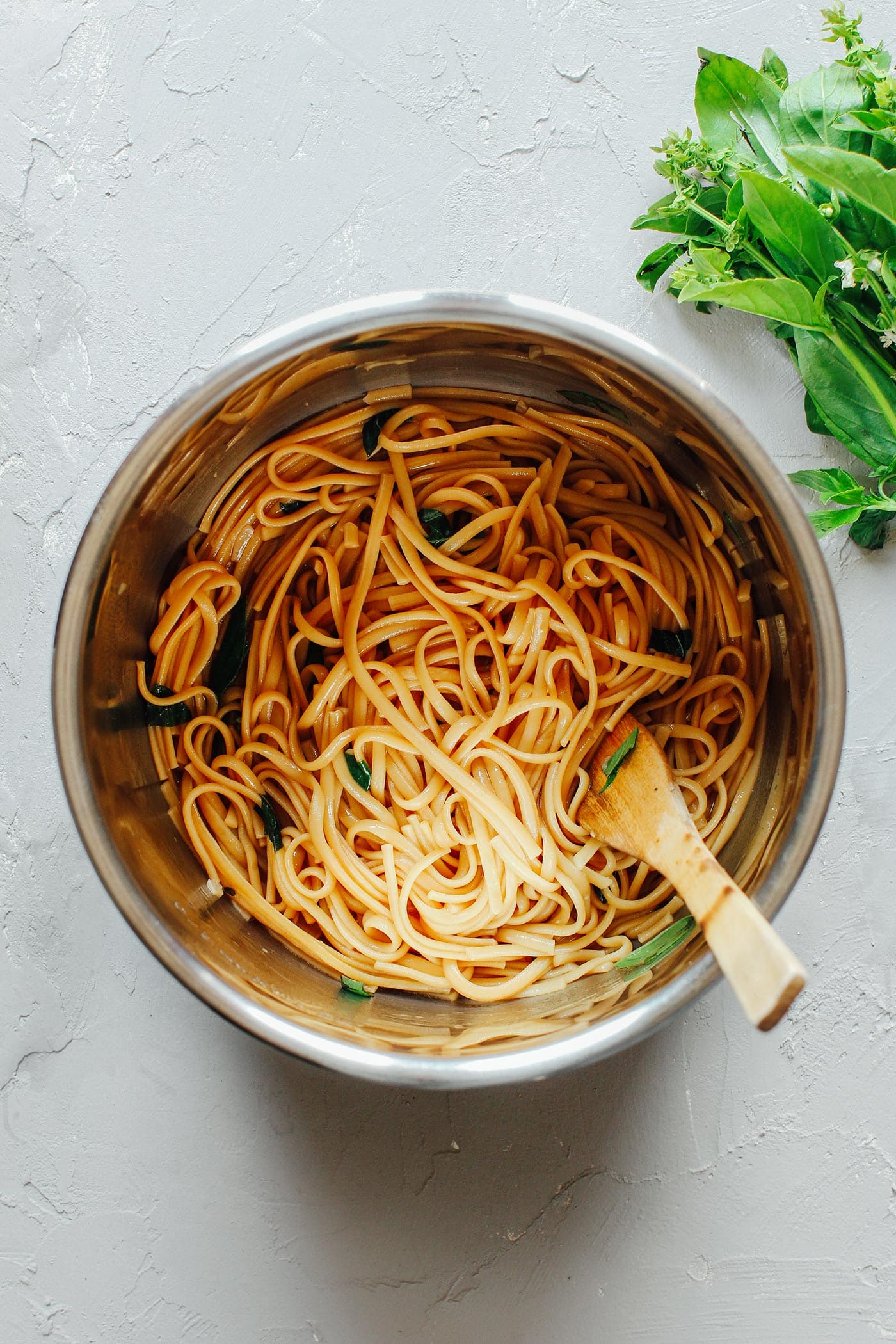 Instant Pot Sesame & Basil Noodles with Roasted Veggies