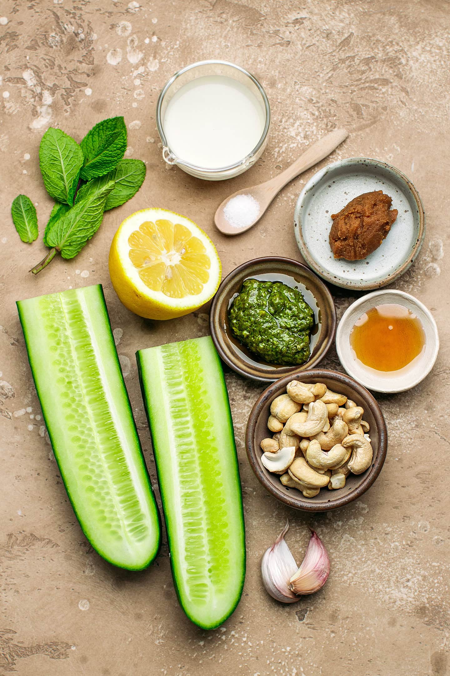 Creamy Cucumber Pesto Gazpacho