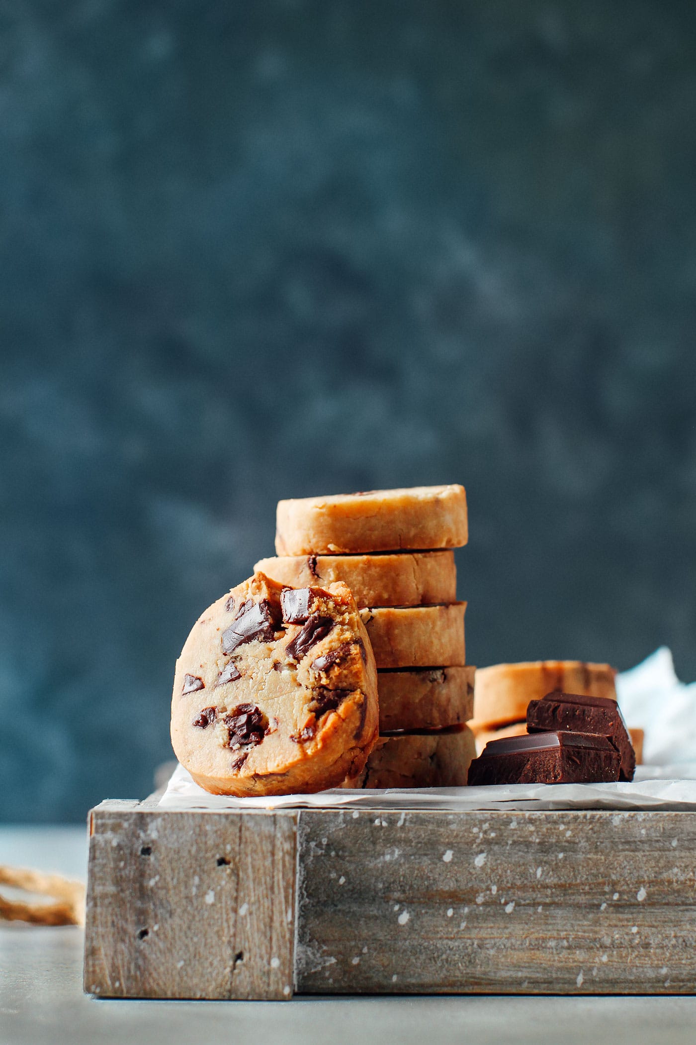 Slice & Bake Chocolate Chunk Cookies (Vegan + GF)