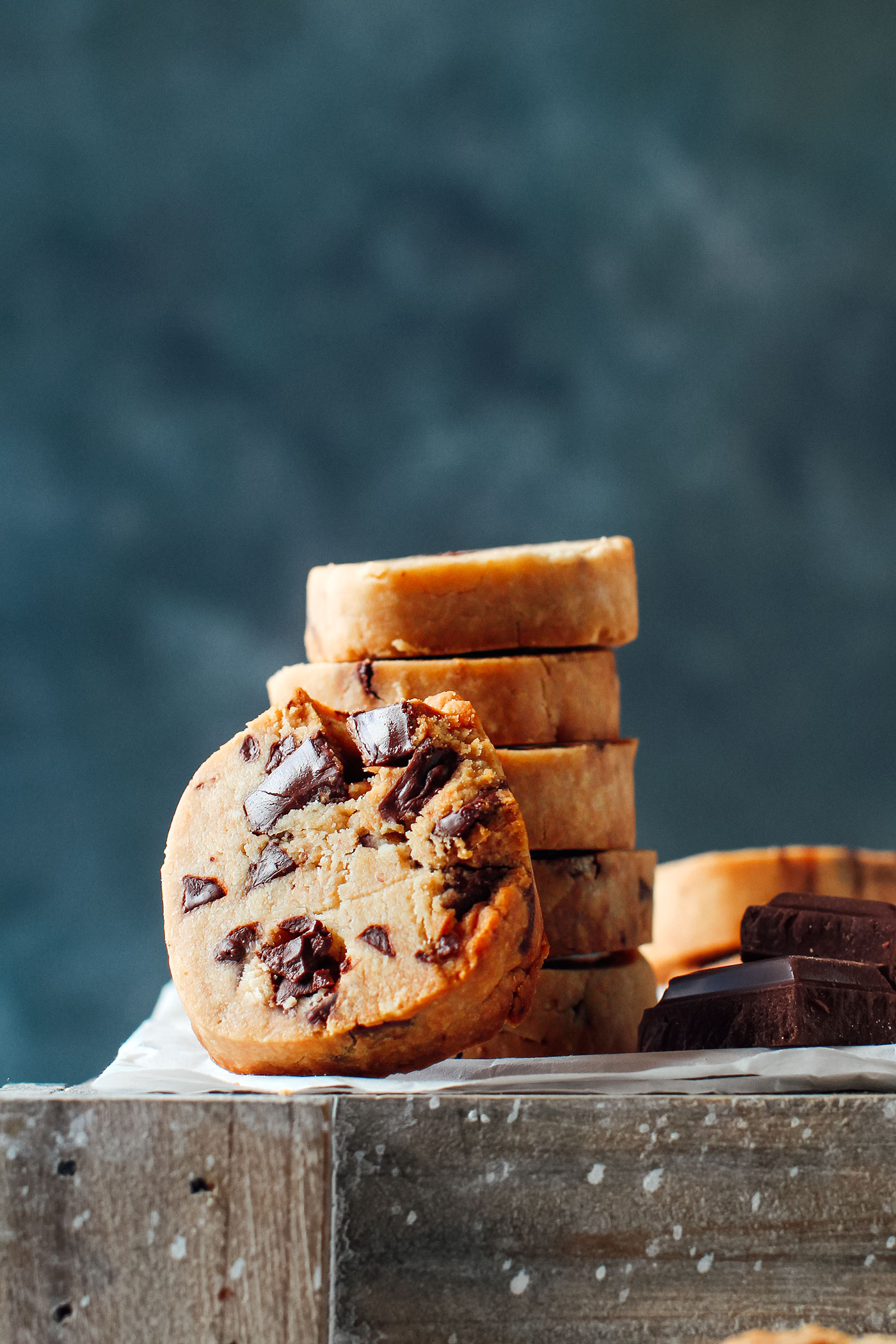 Slice & Bake Chocolate Chunk Cookies (Vegan + GF)