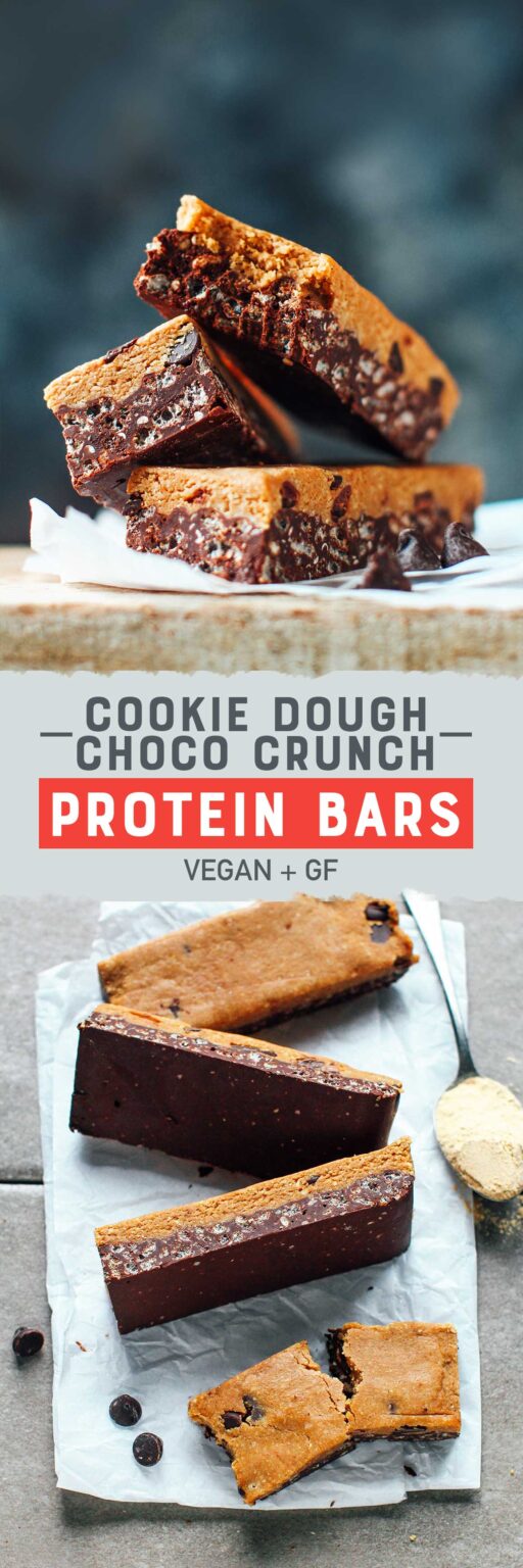 Cookie Dough Chocolate Crunch Protein Bars (Vegan + GF) Full of Plants