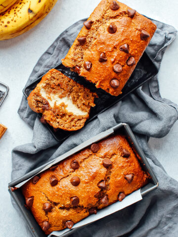 Vegan Cream Cheese Banana Bread (GF)