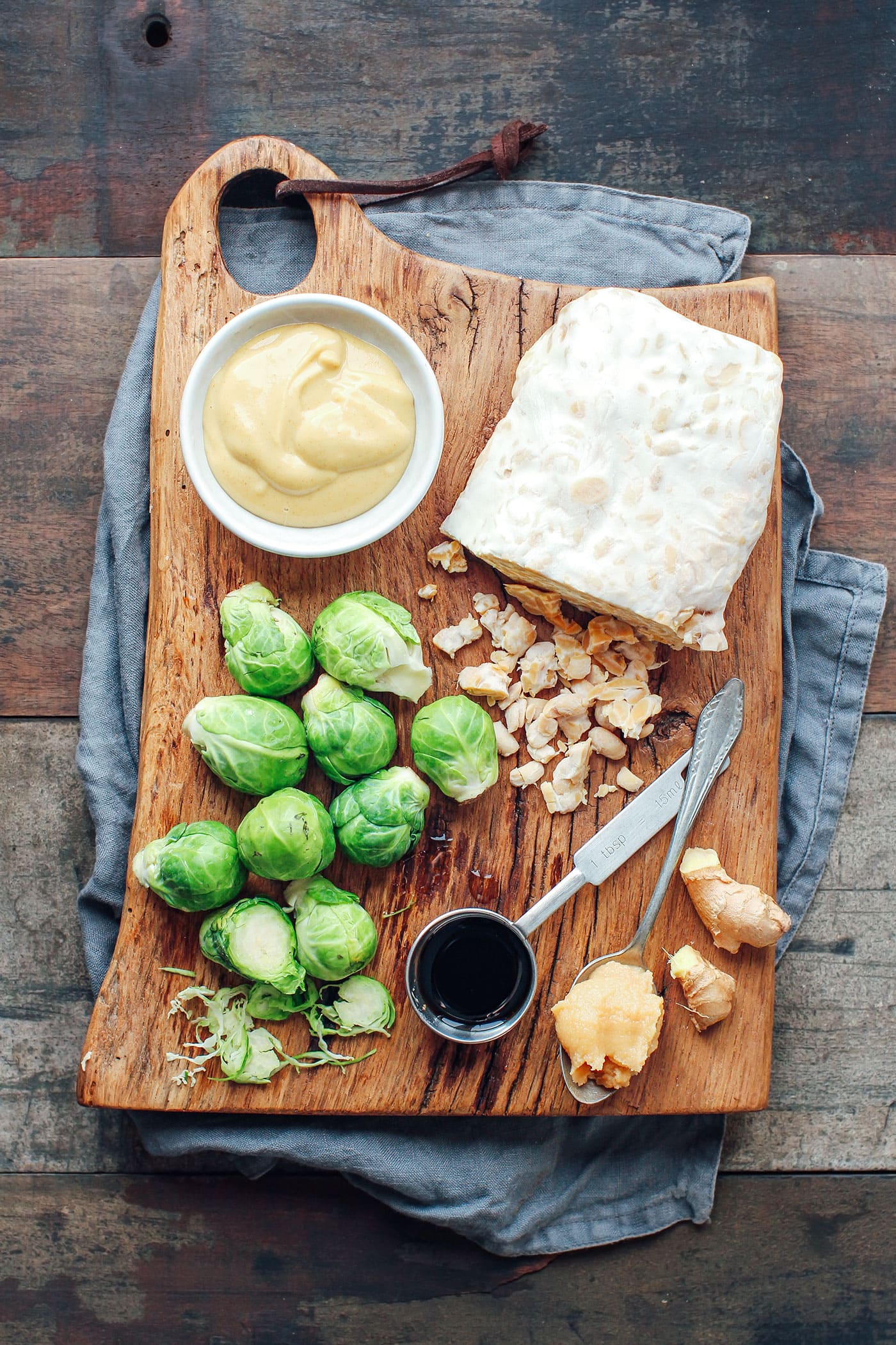 Roasted Brussel Sprouts & Tempeh Scramble Tacos