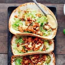 Roasted Brussel Sprouts & Tempeh Scramble Tacos