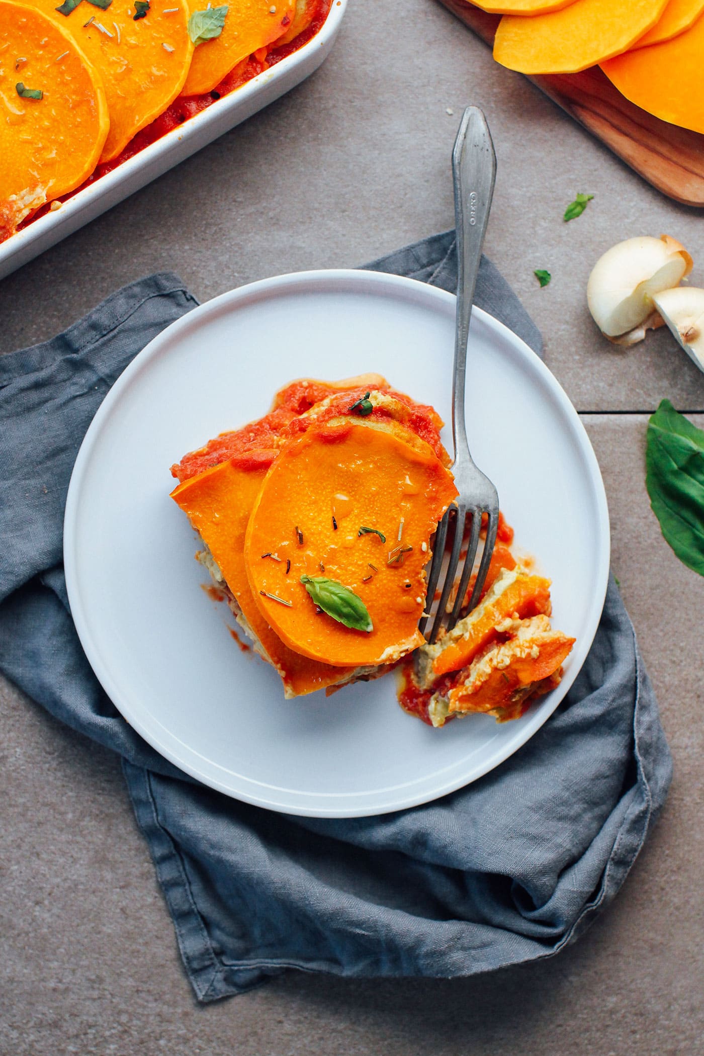 Tempeh & Pesto Butternut Squash Lasagna