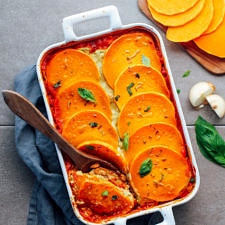 Tempeh & Pesto Butternut Squash Lasagna