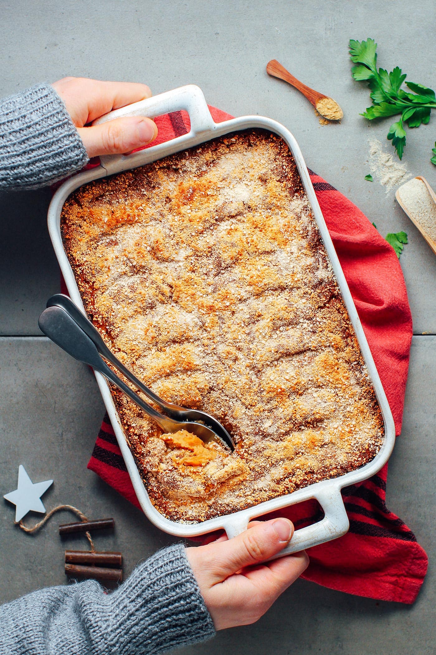 Slow Cooker Rutabaga Gratin with Millet