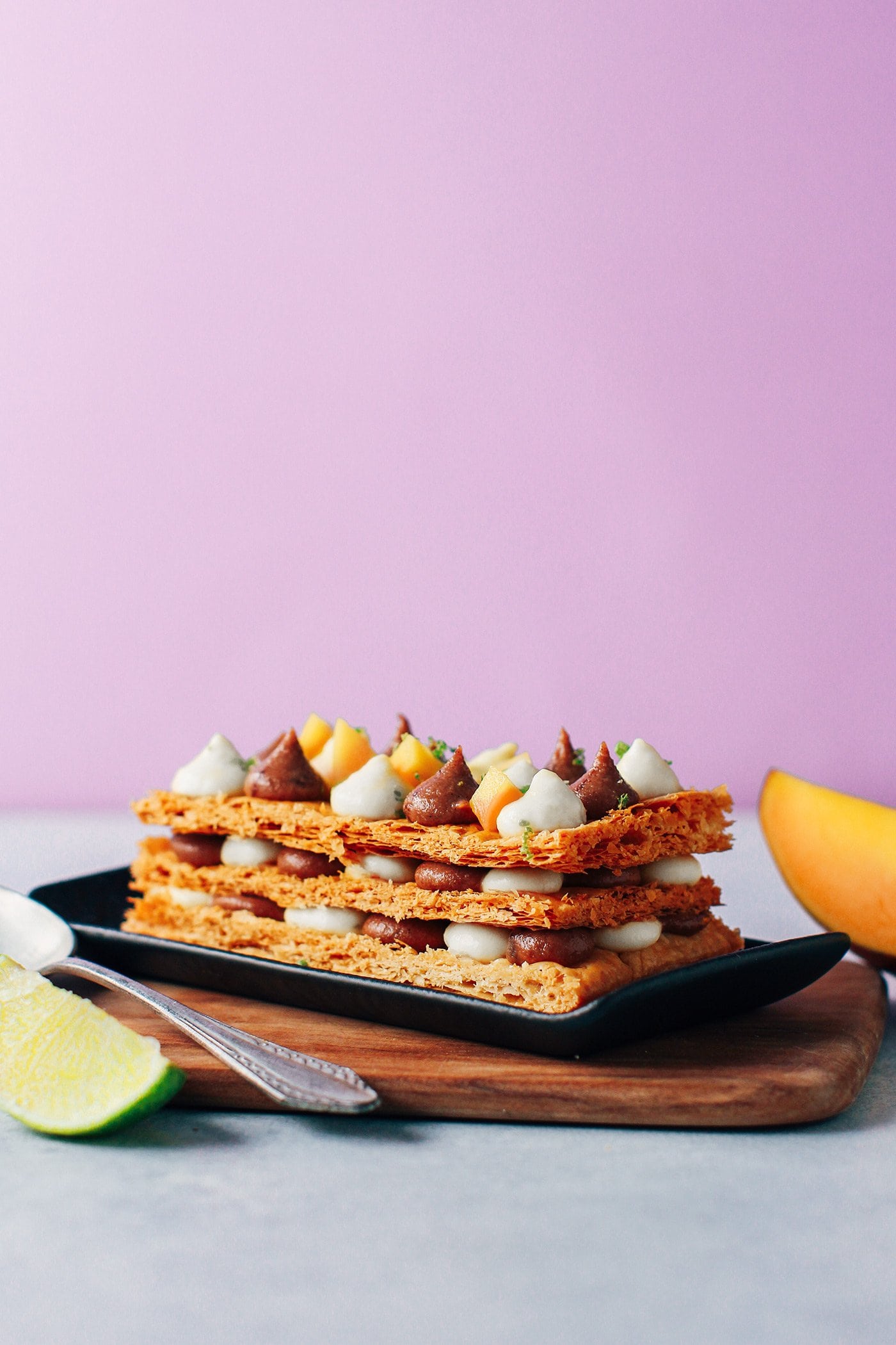 Mango & Praline Vegan Millefeuille