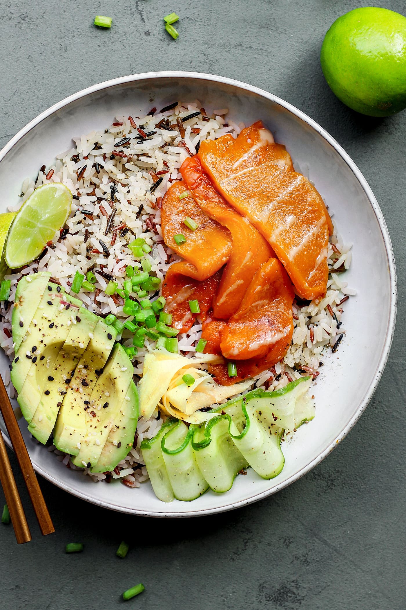 Sushi Bowls with Vegan Smoked Salmon