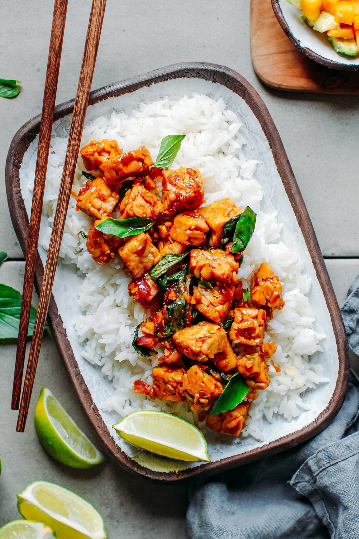 Thai Basil Tempeh - Full of Plants