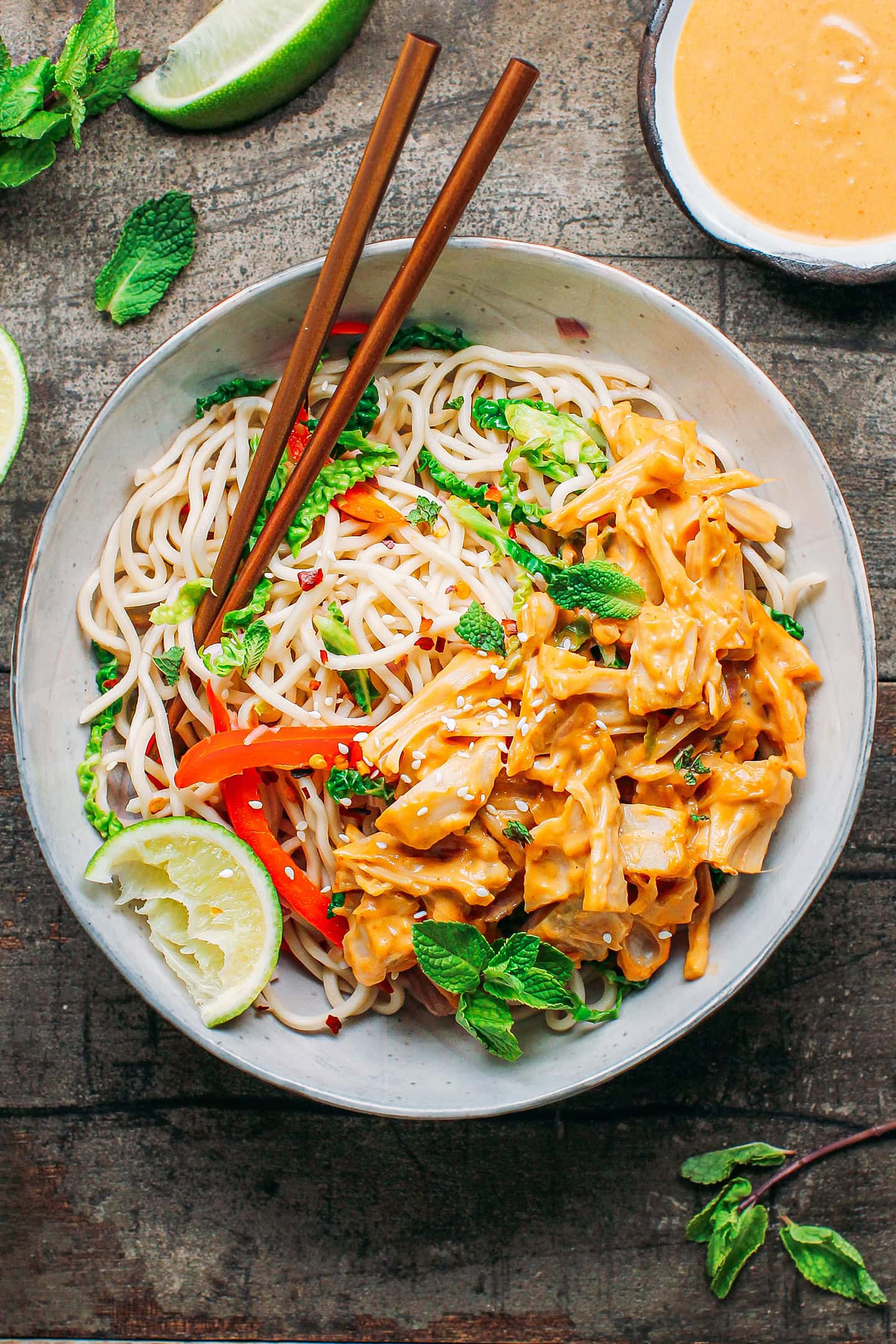 15 Minute Thai Peanut Jackfruit Noodles