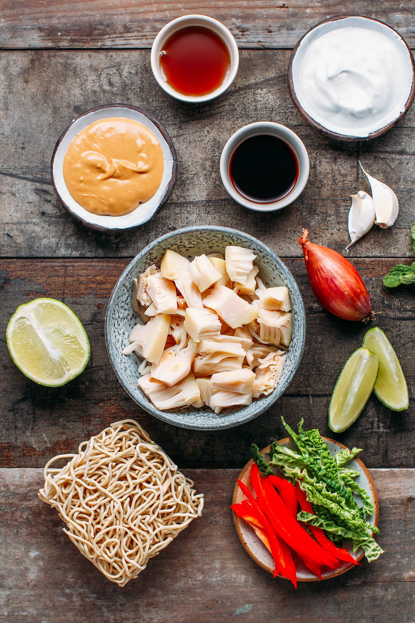 15 Minute Thai Peanut Jackfruit Noodles