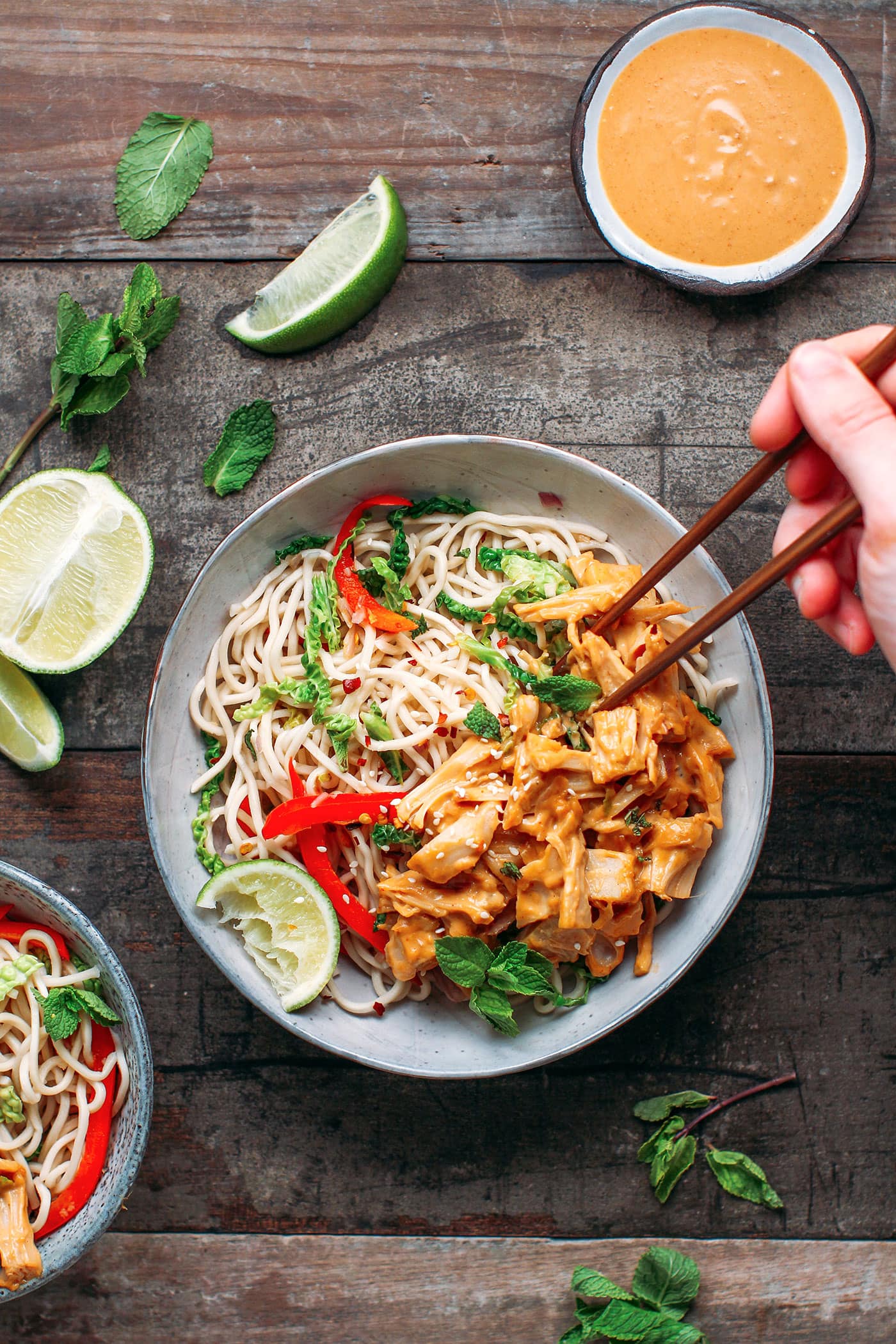 15 Minute Thai Peanut Jackfruit Noodles