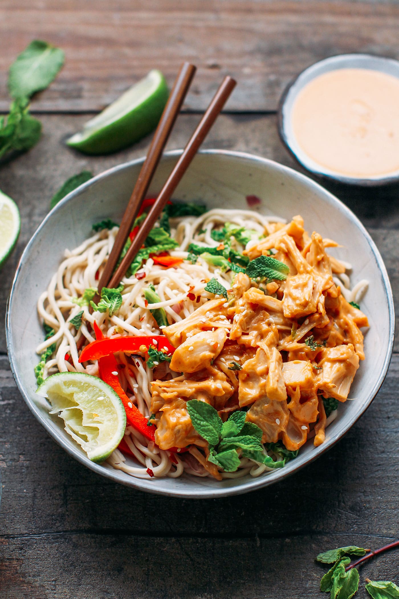 15 Minute Thai Peanut Jackfruit Noodles