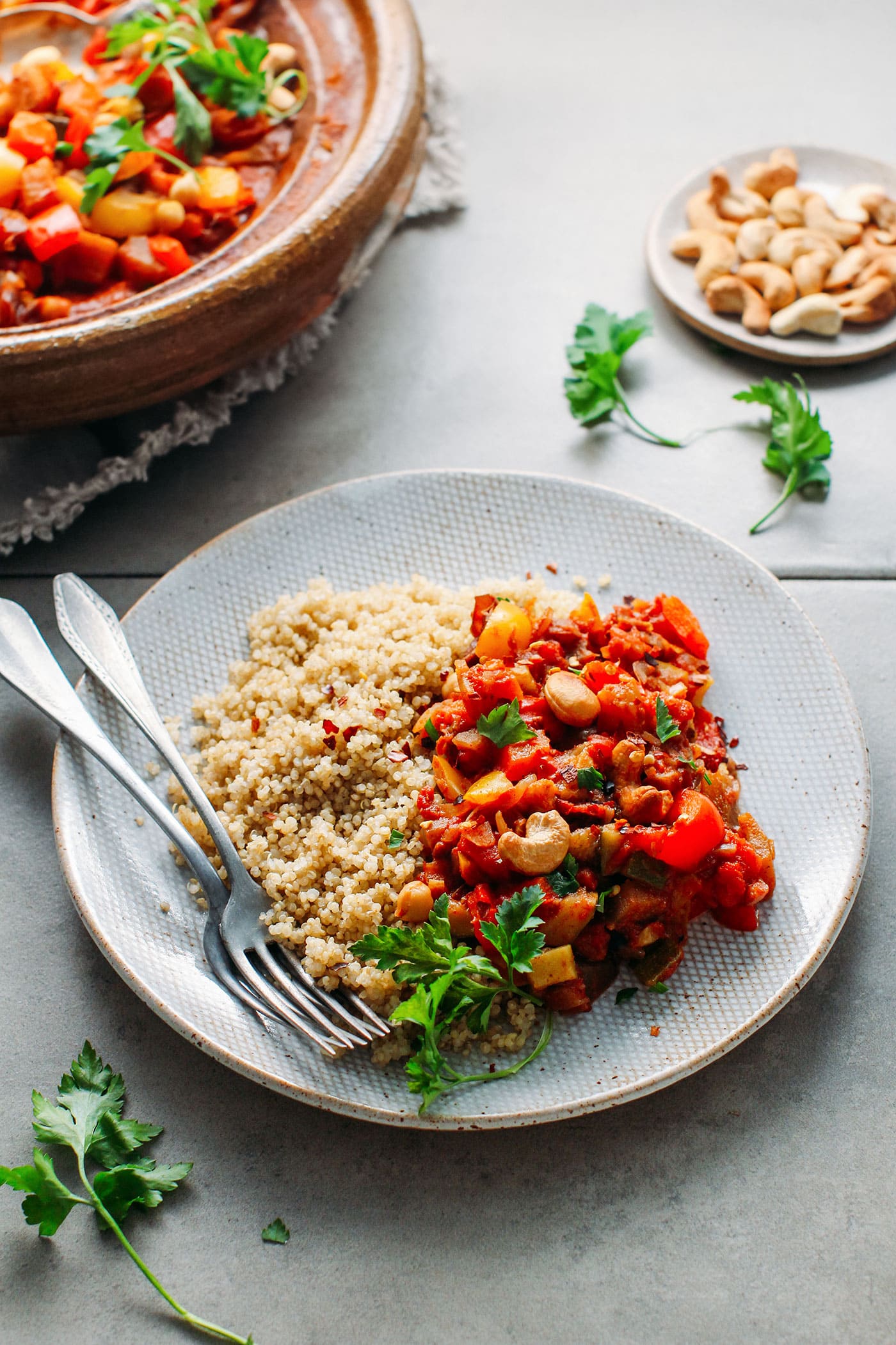 Chickpea & Cashew Vegetable Tagine