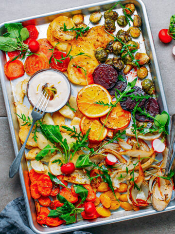 Sheet-Pan Roasted Rosemary Winter Vegetables