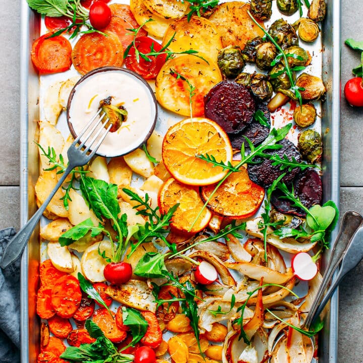 Sheet Pan Roasted Winter Vegetables Full of Plants