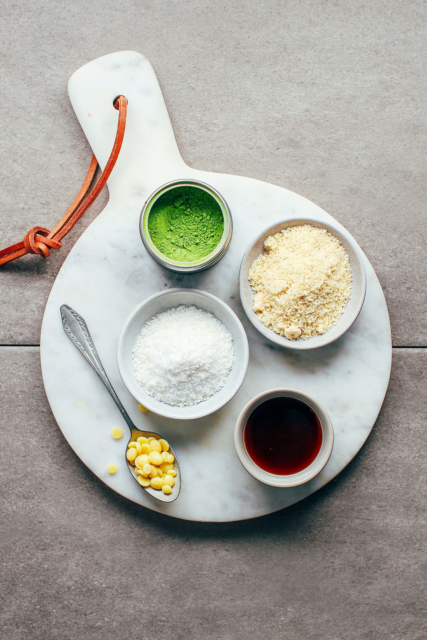 5-Ingredient Chewy Matcha Coconut Cookies