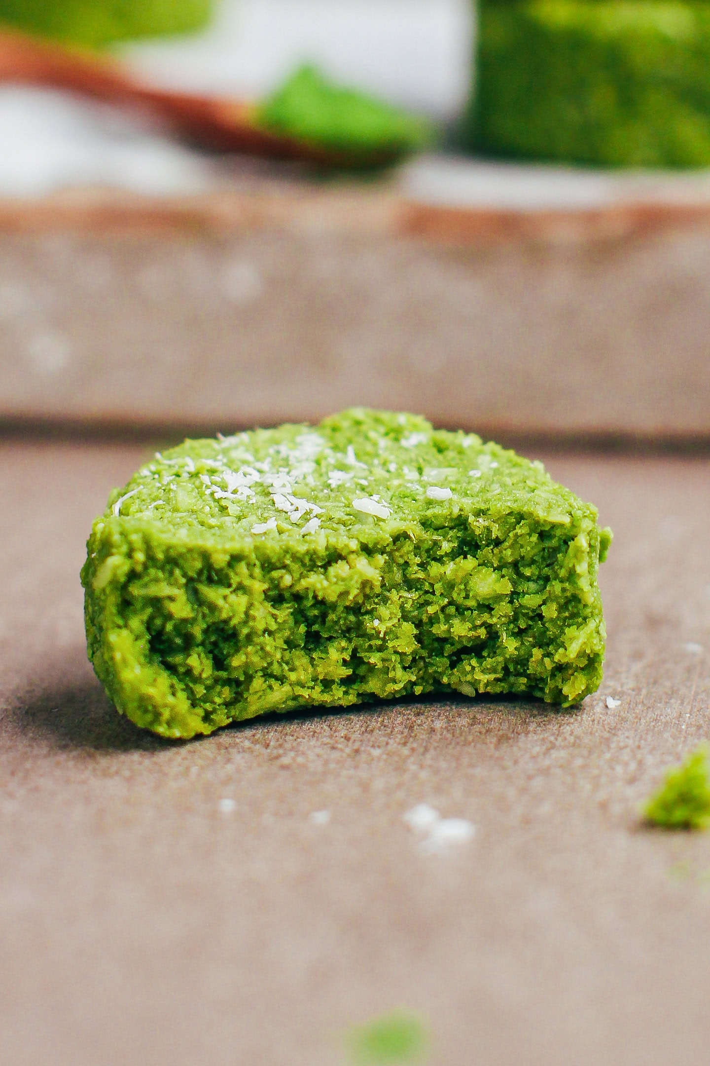 5-Ingredient Chewy Matcha Coconut Cookies