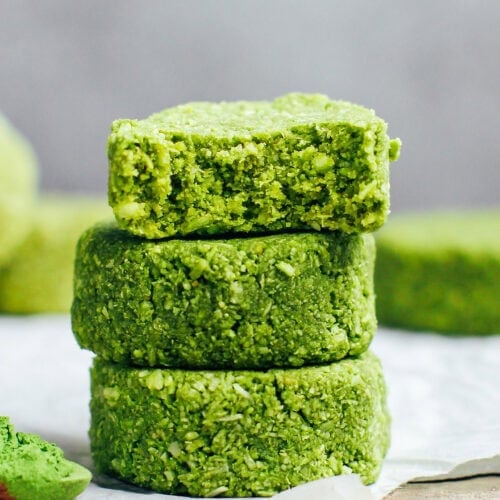 5-Ingredient Chewy Matcha Coconut Cookies