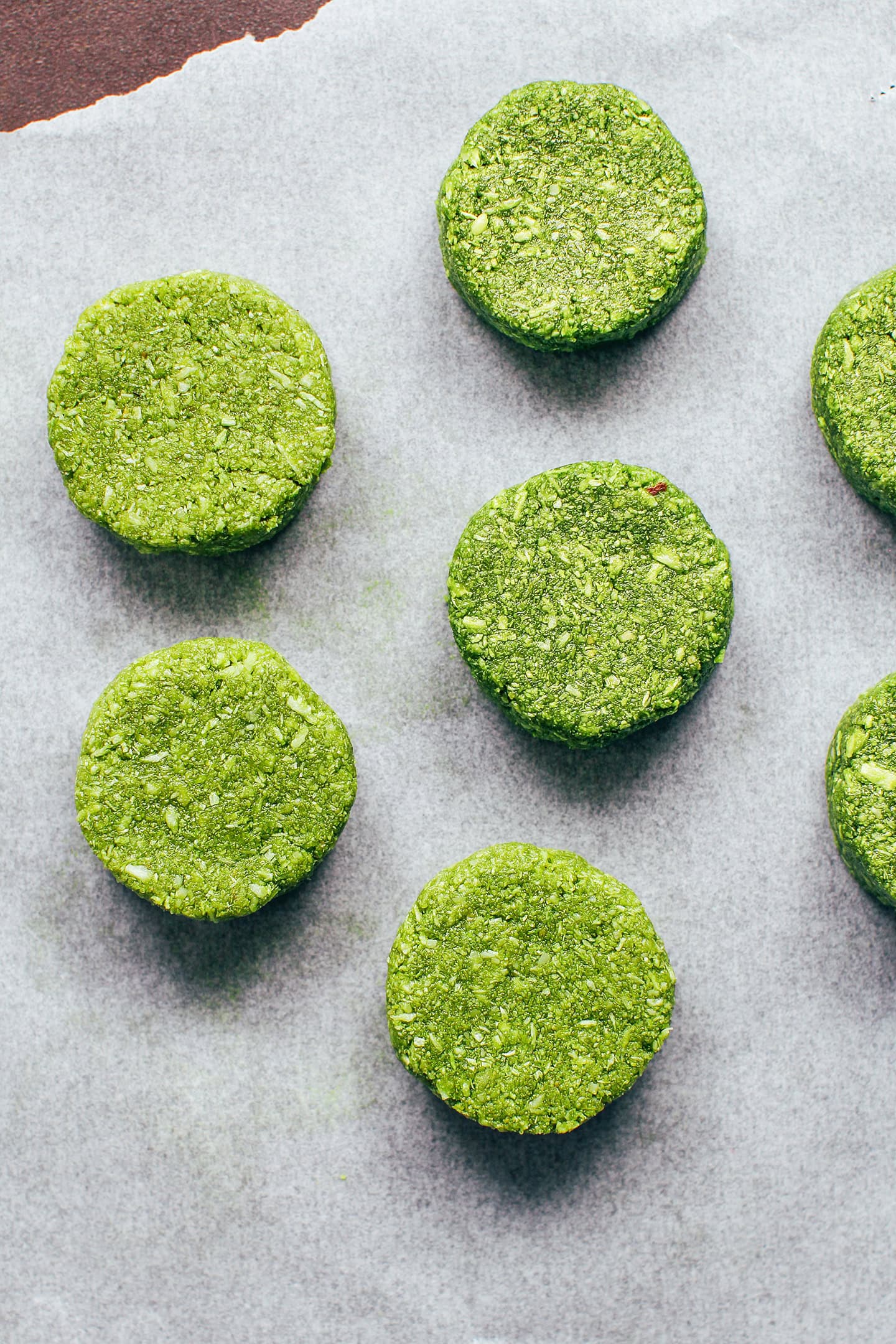 5-Ingredient Chewy Matcha Coconut Cookies