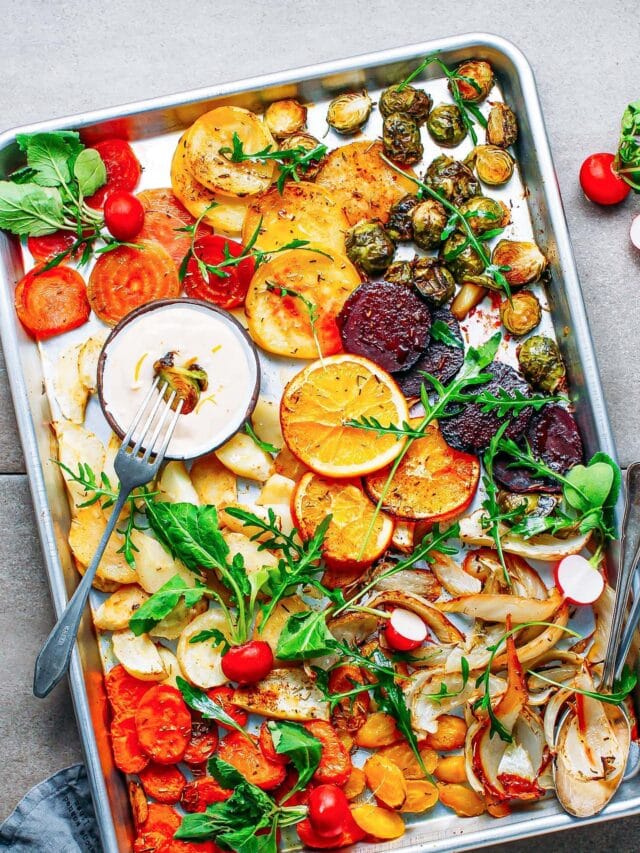 Sheet-Pan Roasted Rosemary Winter Vegetables