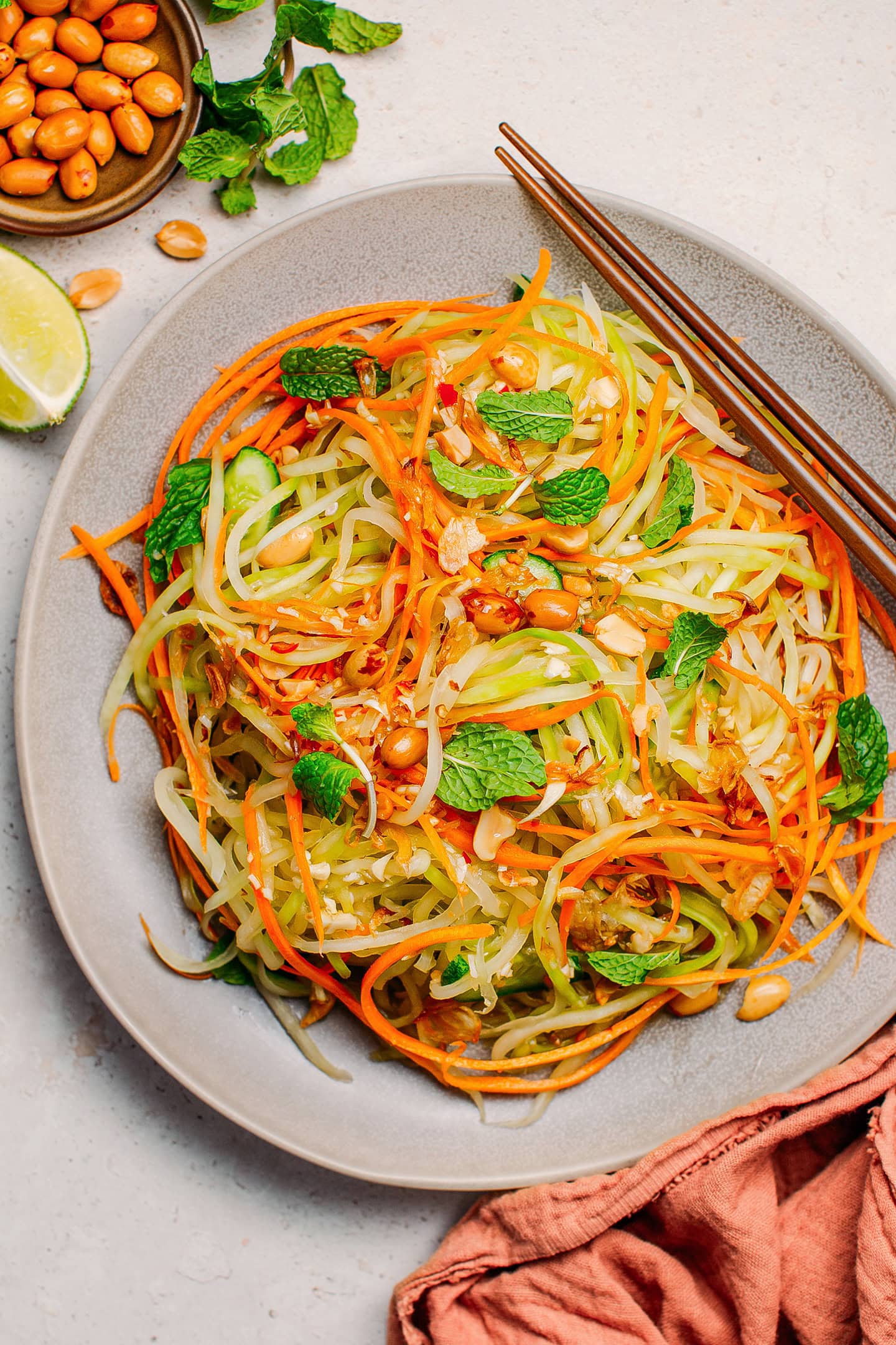 Green Papaya Salad Vietnamese Inspired Full Of Plants