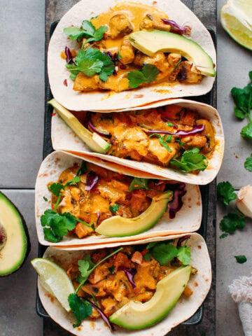 Saucy Satay Mushroom Tacos