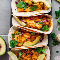 Saucy Satay Mushroom Tacos