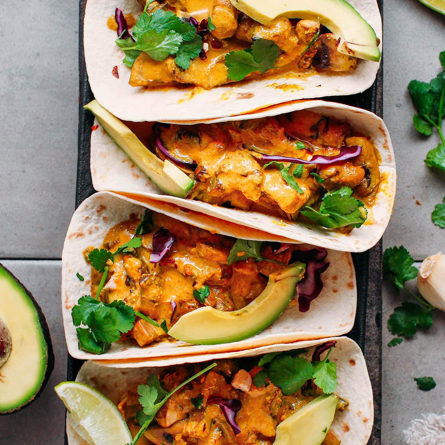 Saucy Satay Mushroom Tacos-image