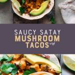 Saucy Satay Mushroom Tacos