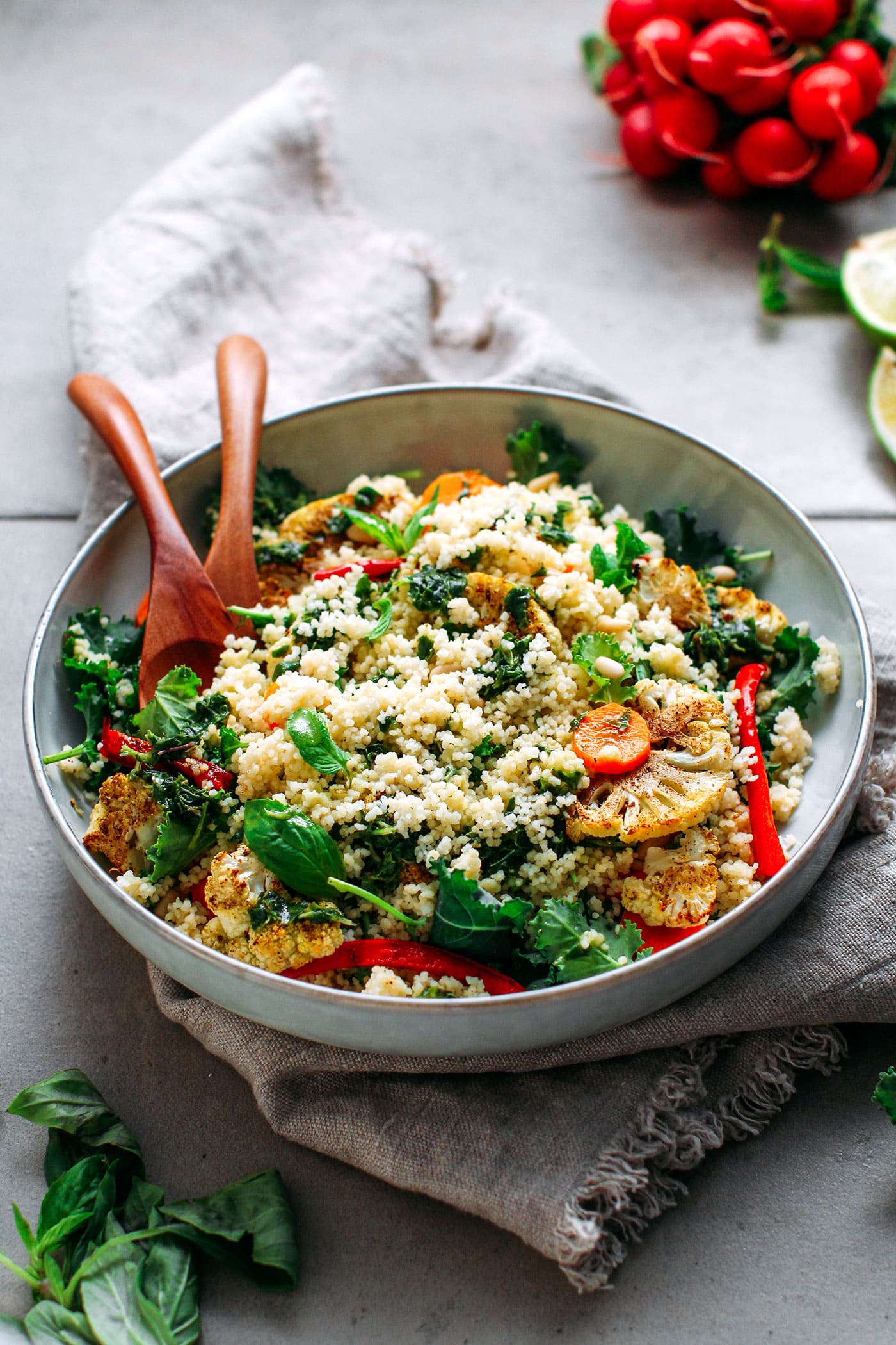 Basil & Mint Cauliflower Couscous Salad