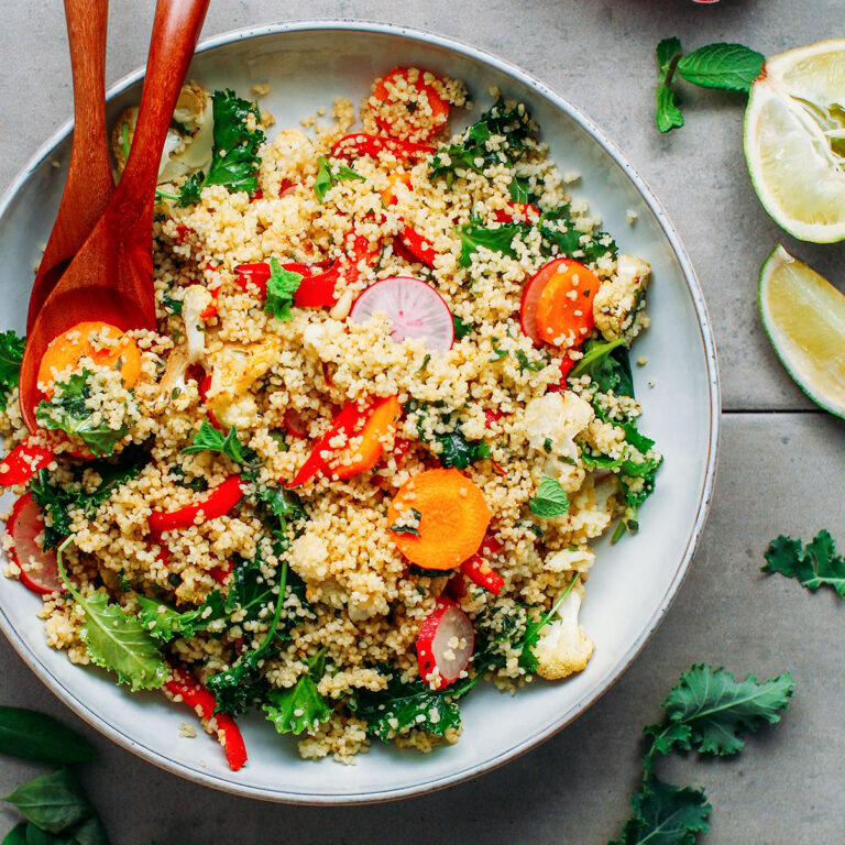 Basil & Mint Cauliflower Couscous Salad