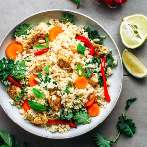 Basil & Mint Cauliflower Couscous Salad