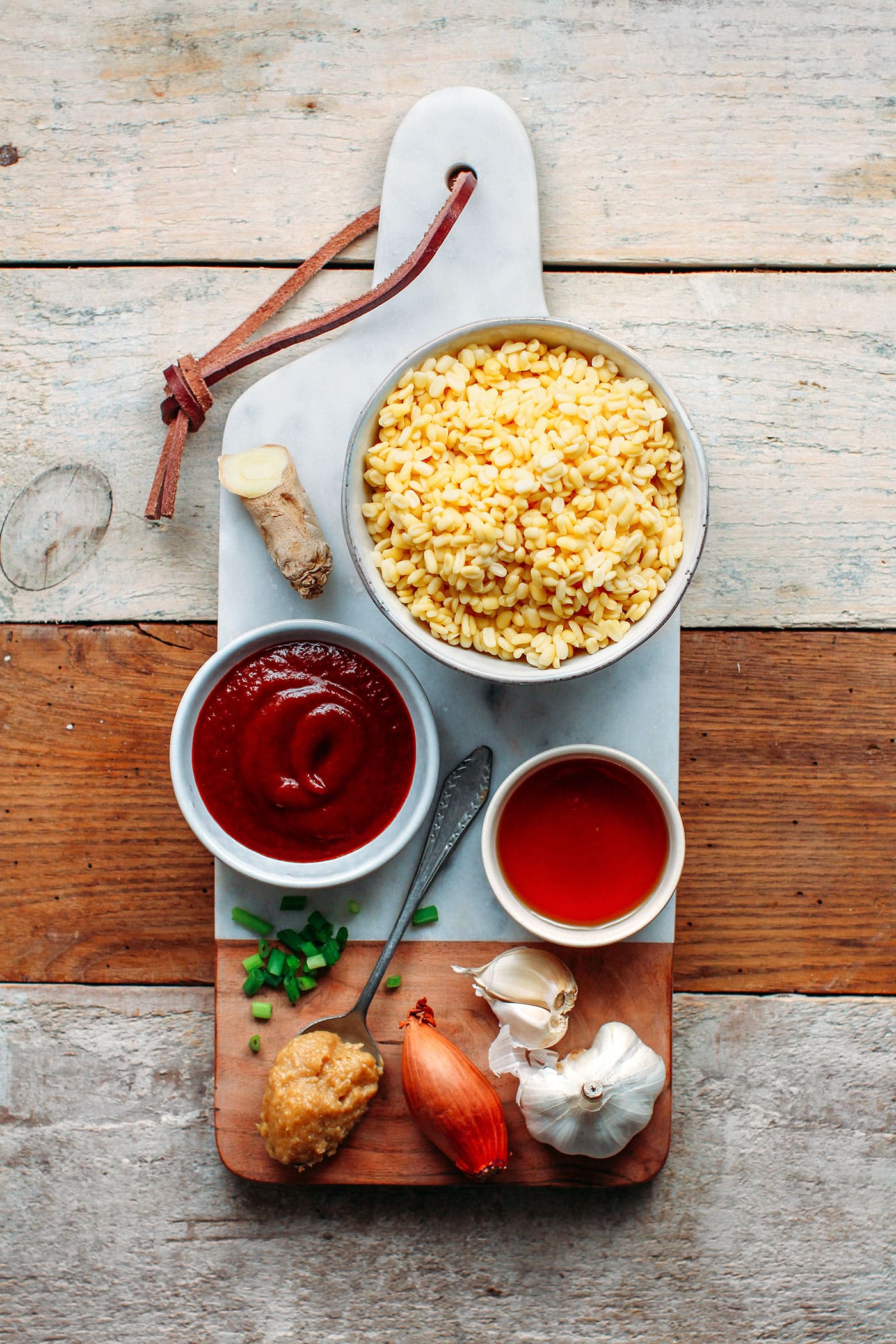 Sriracha Miso Mung Bean Soup