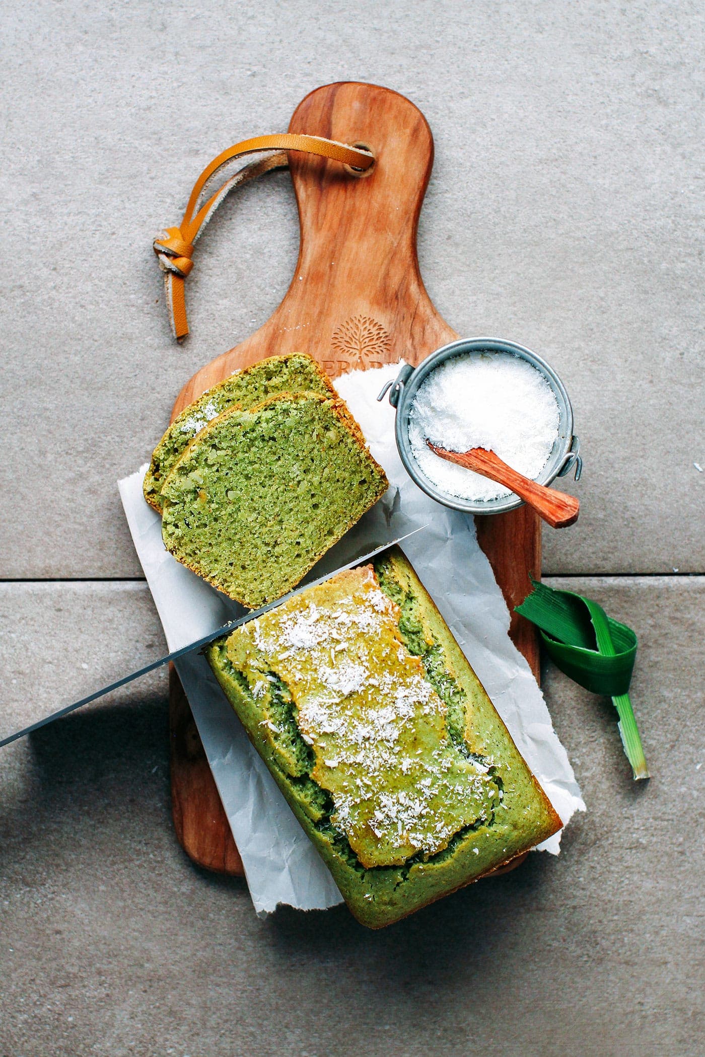 Pandan Coconut Bread (Vegan + GF)