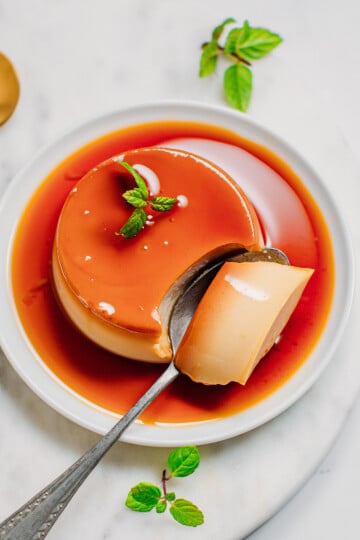 Vegan Creme Caramel (Flan) - Full of Plants